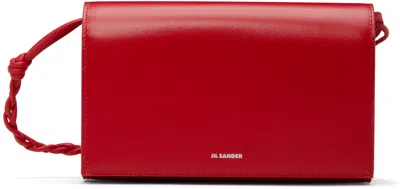 Jil Sander Red Tangle Wallet Bag