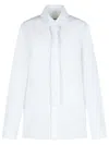 Jil Sander Refined White Cotton Shirt With Pointed Collar In White