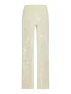 Jil Sander Fluid Straight Long Trousers With Side Zip Opening In Nude & Neutrals