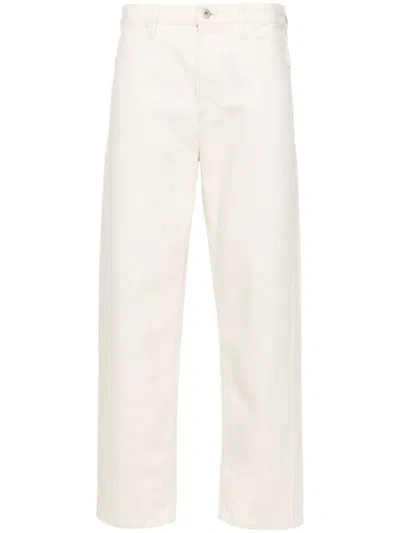 Jil Sander Regular-fit Japanese Denim Trousers In Beige