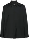 Jil Sander Regular Fit Shirt With Cuffed Long Sleeves In Grey