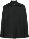 Jil Sander Regular Fit Shirt With Cuffed Long Sleeves In Gray