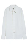 Jil Sander "oversized Shirt With Double In Optic White