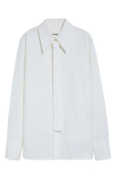 Jil Sander Oversized Shirt With Double In White