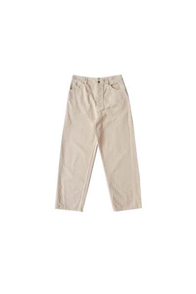Jil Sander Relaxed Denim Trouser Oat In White