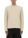 Jil Sander Ribbed Hem And Cuff Alpaca Blend Sweater In White