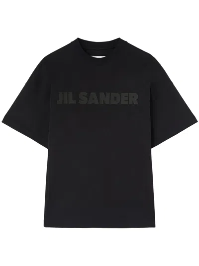JIL SANDER JIL SANDER RELAXED-FIT BLACK COTTON T-SHIRT