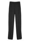 Jil Sander Cruise Slit-cuff Straight-leg Pants In Black