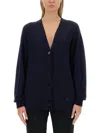 Jil Sander Wool Cardigan In Blue