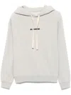 Jil Sander Relaxed-fit Cotton Hoodie With Subtle Branding In Gray