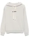 Jil Sander Grey Cotton Hoodie In Gray