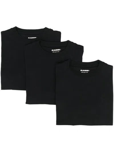 Jil Sander Relaxed Fit Organic Cotton T-shirt In Black