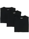 Jil Sander Short Sleeve 3 Pack T-shirt Set Clothing In Black