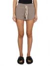 Jil Sander Relaxed-fit Sweatshirt Bermuda With Drawstring Waistband In Brown