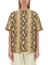 Jil Sander Relaxed Fit T-shirt With Snake Skin Motif