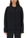 Jil Sander Relaxed-fit Viscose Blend Shirt With Button Closure In Black