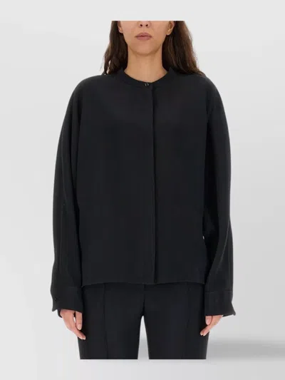JIL SANDER RELAXED FIT VISCOSE BLEND SHIRT WITH LONG SLEEVES