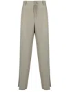Jil Sander Men's Relaxed Fit With Flat Front Trouser In Green
