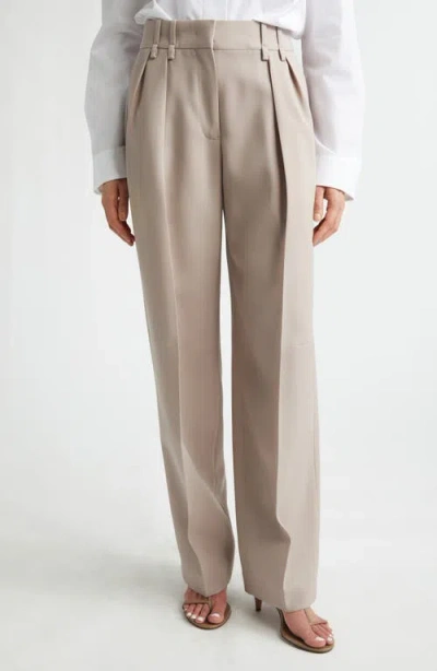 Jil Sander Relaxed Pleated Utility Pants In Neutral