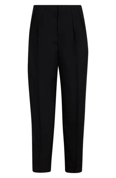 Jil Sander Relaxed Pleated Virgin Wool Trousers In Black