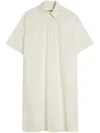 Jil Sander Relaxed Silhouette Cotton Dress With Classic Collar