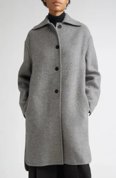Jil Sander Relaxed Virgin Wool Coat In Gray