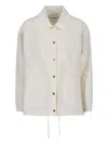 Jil Sander Logo-print Shirt Jacket In White
