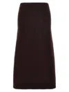 Jil Sander Reversible Cloth Skirt In Brown