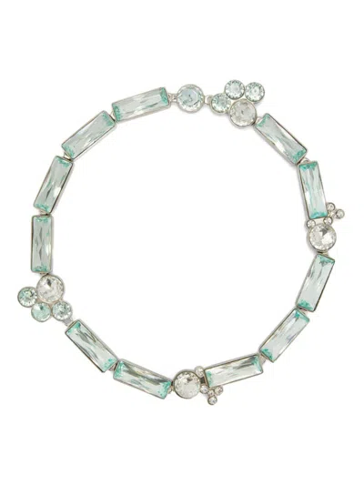 Jil Sander Rhinestone-embellished Necklace In Silver