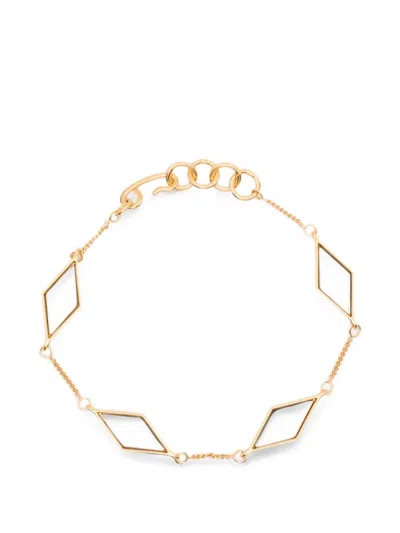 Jil Sander Rhombus-charm Bracelet In Gold