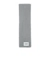 Jil Sander Rib Knitted Scarf In Gray