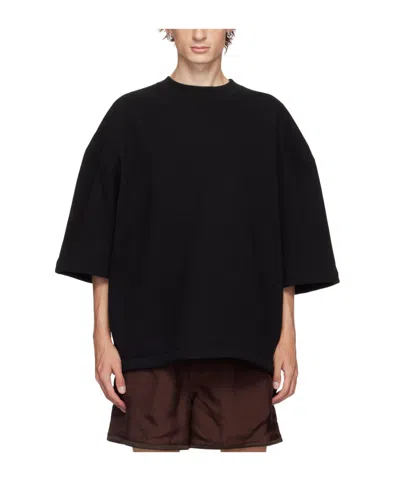 Jil Sander Rib Round-neck T-shirt In Black