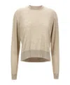 Jil Sander Asymmetrical Mesh Sweaters And Cardigans In Nude