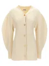Jil Sander Long Ribbed Wool Cardigan
