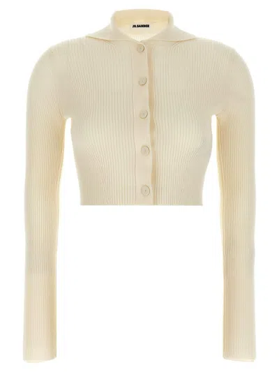 JIL SANDER JIL SANDER RIBBED CARDIGAN