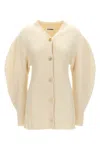 Jil Sander Long Ribbed Wool Cardigan