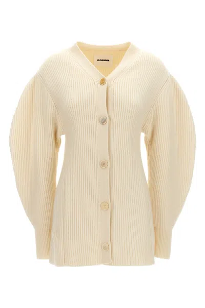 JIL SANDER JIL SANDER RIBBED CARDIGAN