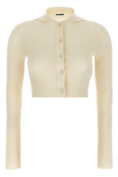 JIL SANDER JIL SANDER RIBBED CARDIGAN