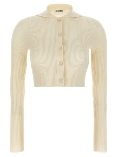 JIL SANDER RIBBED CARDIGAN