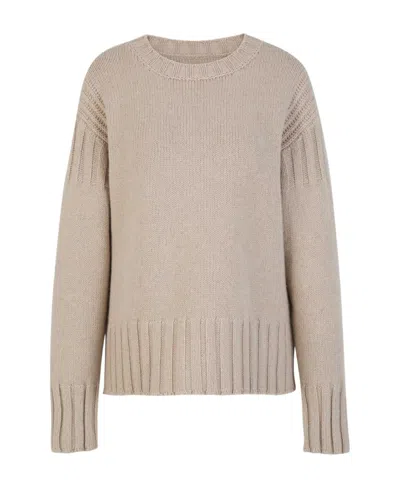 Jil Sander Ribbed Cashmere Jumper In Nude