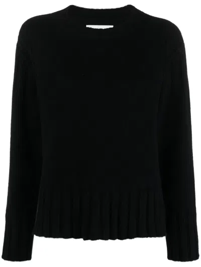 Jil Sander Women's Ribbed Cashmere Jumper Sweater In Black