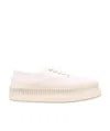 Jil Sander Ribbed-sole Low-top Sneakers In White