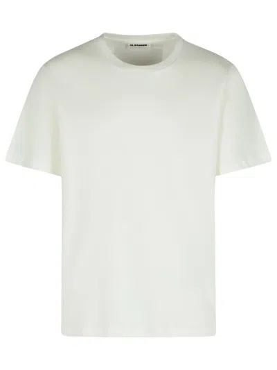 Jil Sander Ribbed Crew Neck Cotton T-shirt