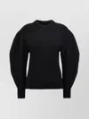 JIL SANDER RIBBED CREW NECK KNITWEAR WITH LONG SLEEVES