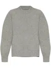 Jil Sander Ribbed Mock Neck Knitwear With Relaxed Fit In Gray