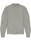 Jil Sander Ribbed Mock Neck Knitwear With Relaxed Fit In Grey