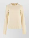 Jil Sander Ribbed Crew-neck Wool Sweater With Soft Texture