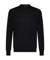 Jil Sander Crewneck Long-sleeved Jumper In Black
