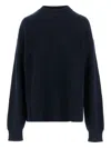 Jil Sander Long Sleeve Crew-neck Sweater In Blue