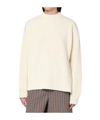 JIL SANDER RIBBED WOOL SWEATER